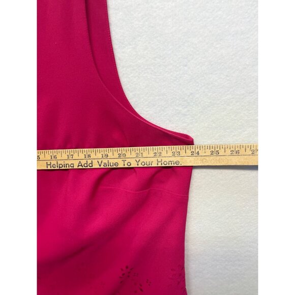 Cynthia Rowley Woman Sleeveless Die Cut Design Top Red Pink Size 2X - Picture 4 of 8